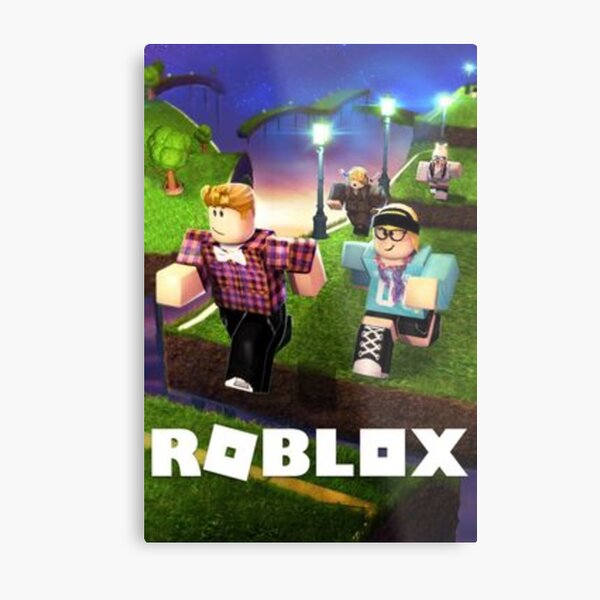 Roblox Game Walking On Blue Metal Print By Best5trading Redbubble - roblox violin games