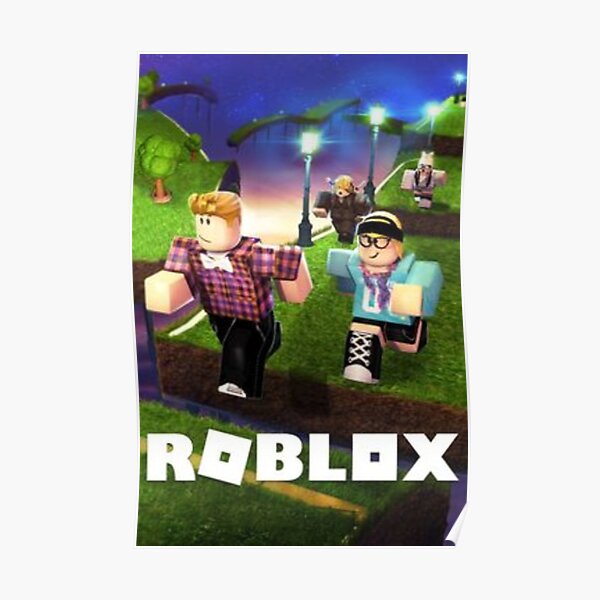 Roblox Game Walking On Blue Poster By Best5trading Redbubble - gnome pic roblox