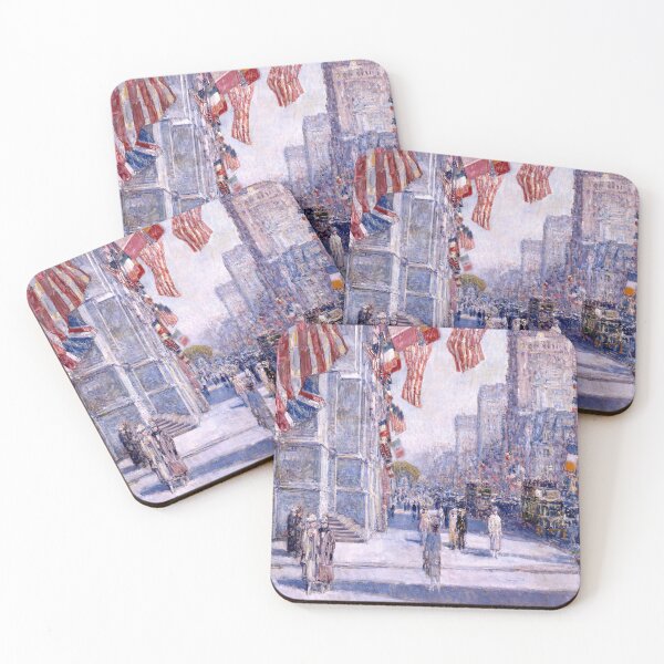 Item preview, Childe Hassam - Early Morning on the Avenue in May 1917 designed and sold by vintagerepros.