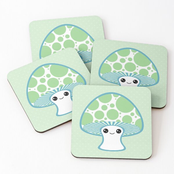 Item preview, Green Polka Dotted Mushroom designed and sold by sugarhai.