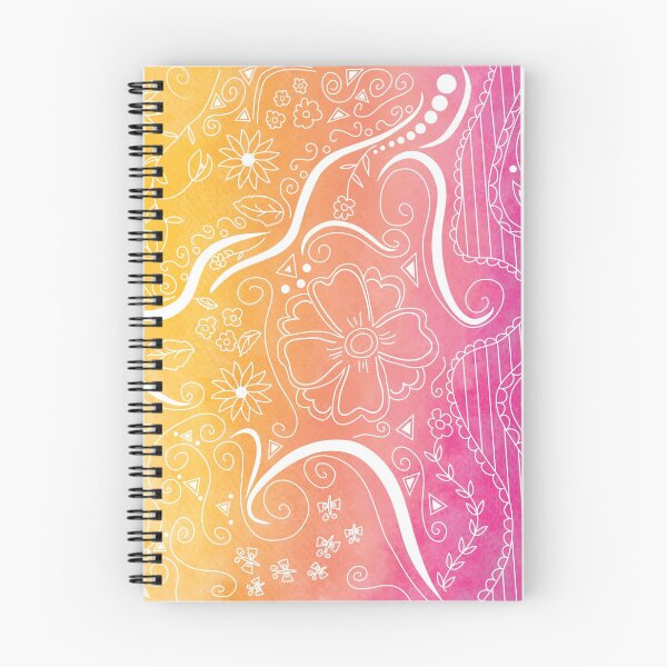 Item preview, Fuchsia & Orange Swirly Floral Dream designed and sold by jainadesign.