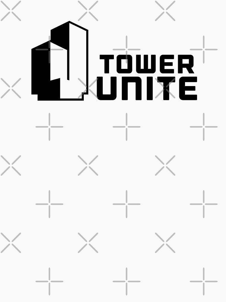Thumbnail 3 of 3, Baseball ¾ Sleeve T-Shirt, Tower Unite Logo Black designed and sold by PixelTailGames.
