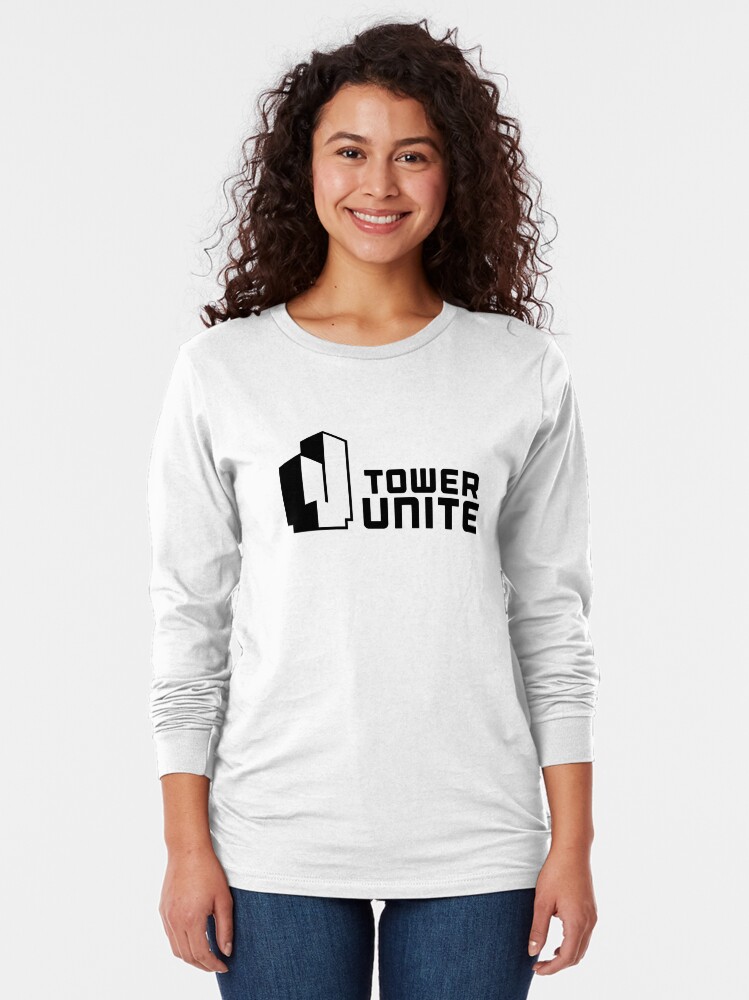 Thumbnail 2 of 5, Long Sleeve T-Shirt, Tower Unite Logo Black designed and sold by PixelTailGames.