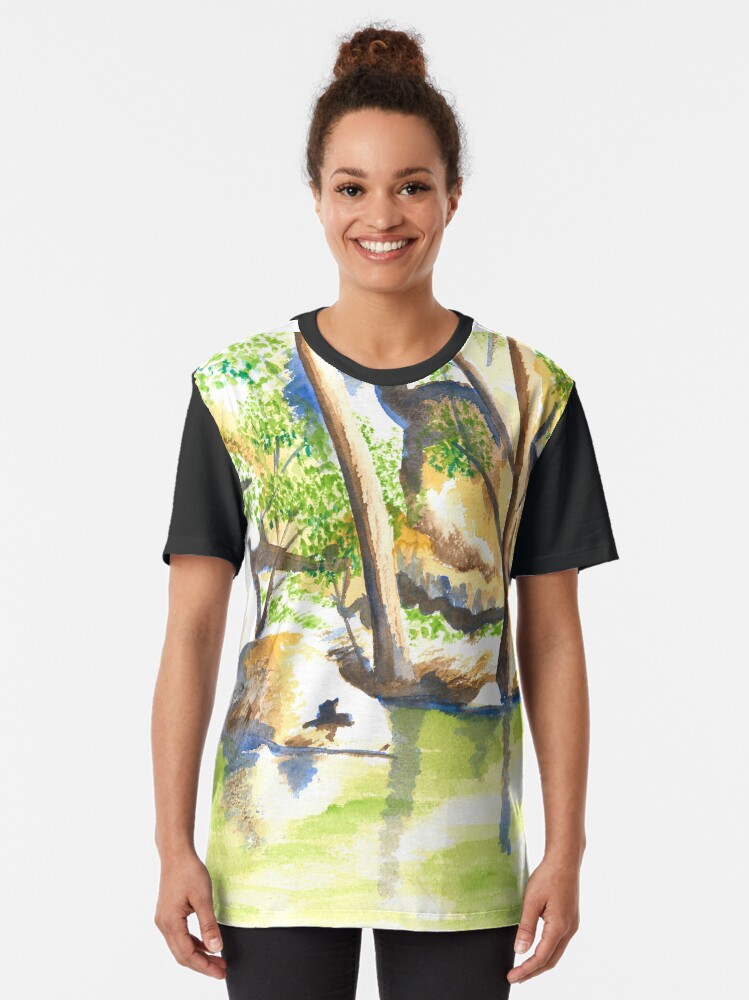 Alternate view of Turon River, Sofala, NSW Graphic T-Shirt