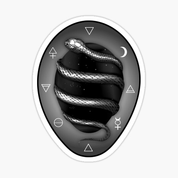 Orphic Egg B&W Sticker