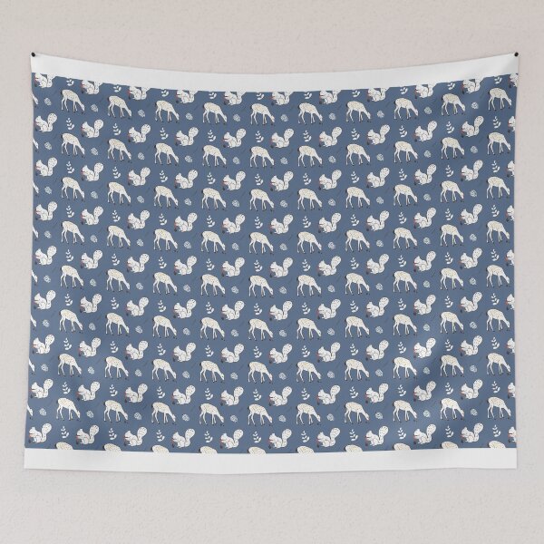 Item preview, squirrel & deer pattern  designed and sold by SamiWorldwide.