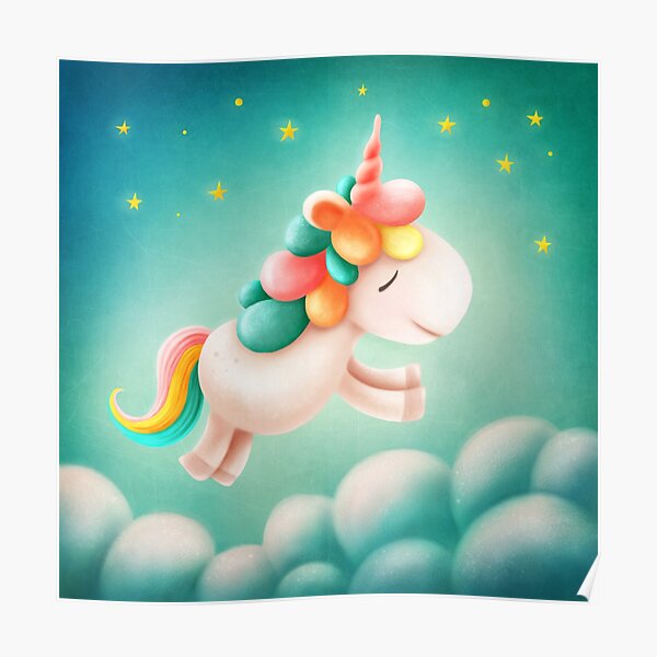 Süßes Einhorn Poster