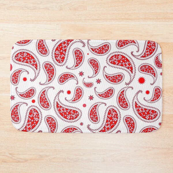 Item preview, Red Paisley and Stripes - Seamless Pattern designed and sold by Sheldon Stewart.