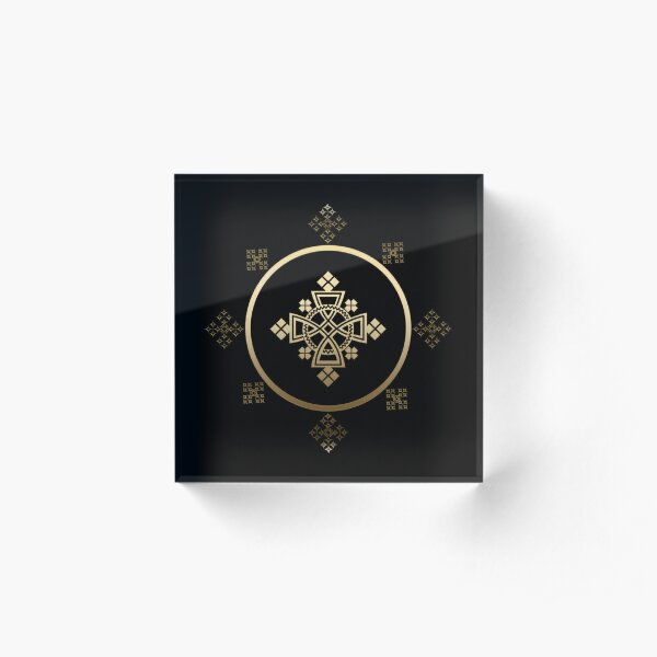 Habesha Orthodox Cross Acrylic Block