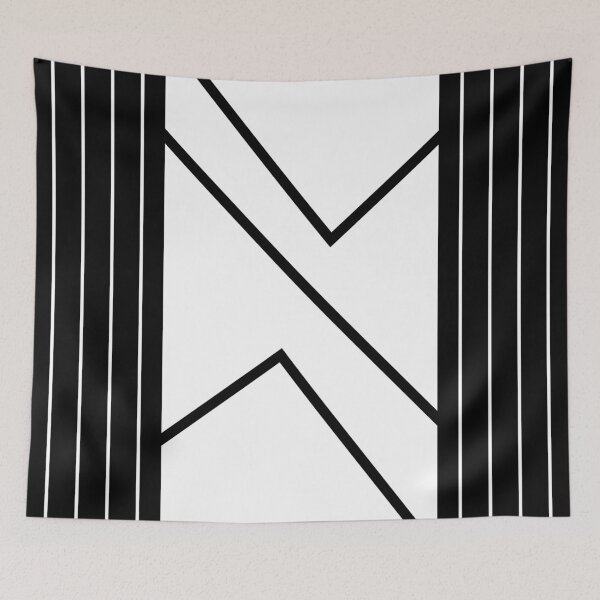 Item preview, Chevron Slice White on Black - Abstract Art designed and sold by Sheldon Stewart.