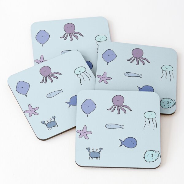 Item preview, Cute Sea Creatures Coloured designed and sold by meaghanelizabth.