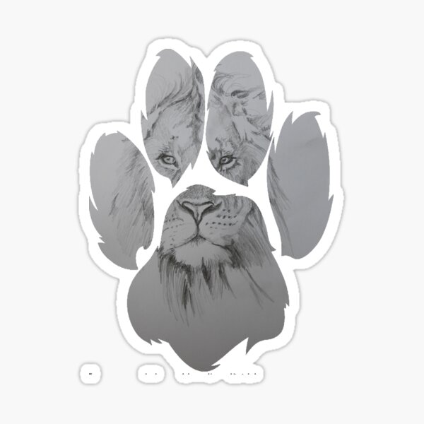 Lion-sketch Sticker