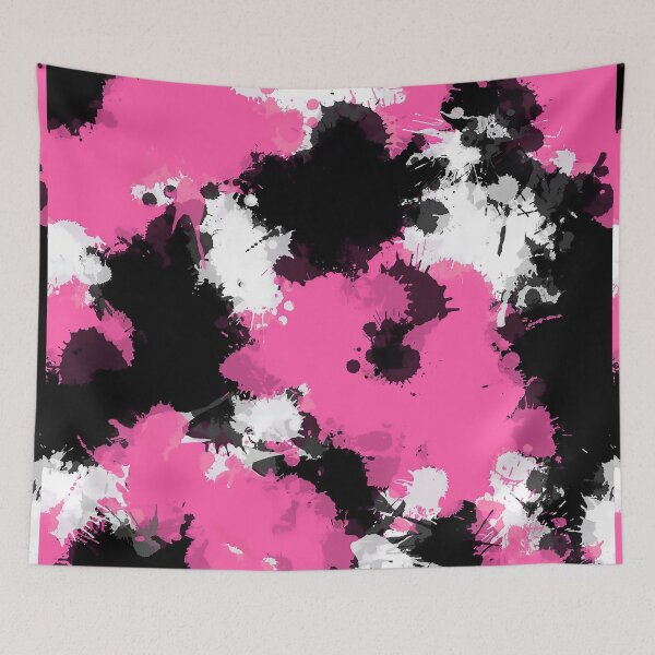 Item preview, Pink Black and White Paint Splatter designed and sold by BigTexFunkadelic.
