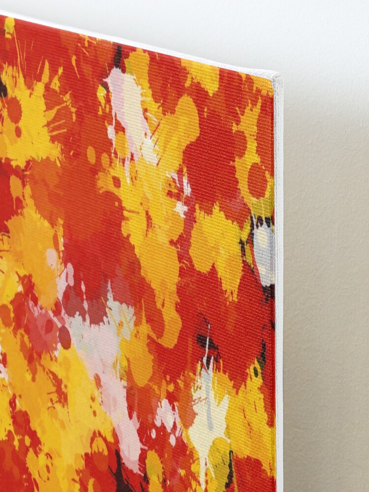 Orange and Grey Paint Splatter Art Board Print for Sale by BigTexFunk