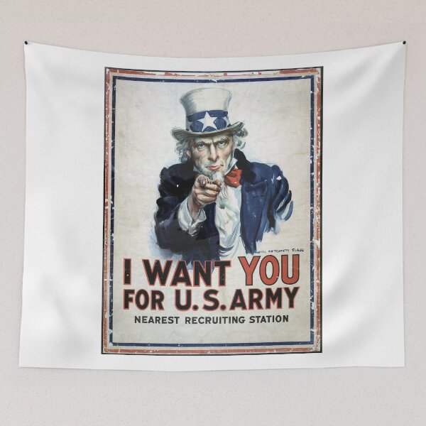 Item preview, I want you for U.S. Army : nearest recruiting station / James Montgomery Flagg designed and sold by vintagerepros.