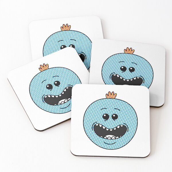 Halftone Meeseeks Coasters (Set of 4)