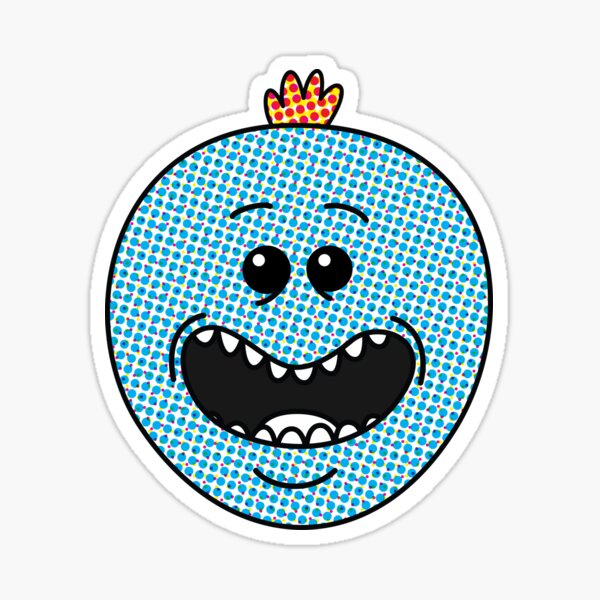 Halftone Meeseeks Sticker