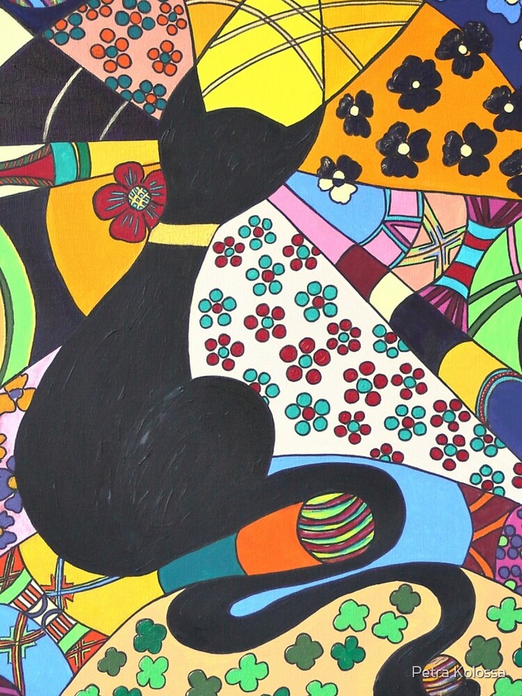 Lady-Kätz, Katze, cat, in Popart von Petra-Kolossa