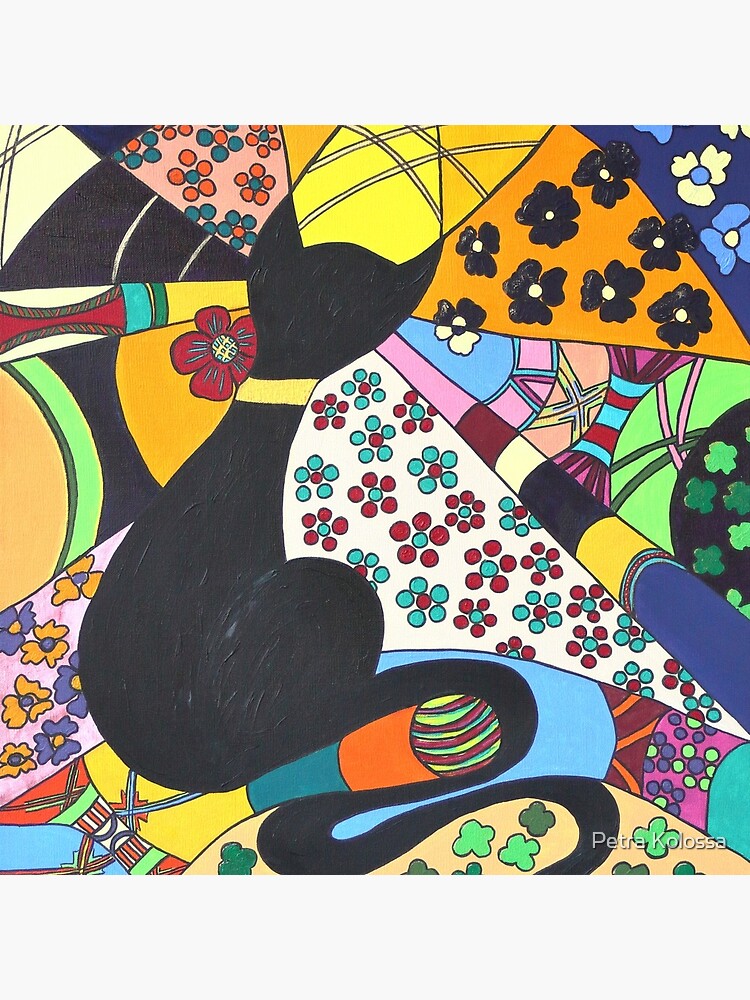 Lady-Kätz, Katze, cat, in Popart von Petra-Kolossa