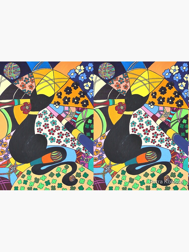 Lady-Kätz, Katze, cat, in Popart von Petra-Kolossa