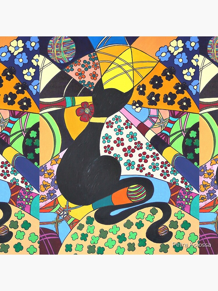 Lady-Kätz, Katze, cat, in Popart von Petra-Kolossa