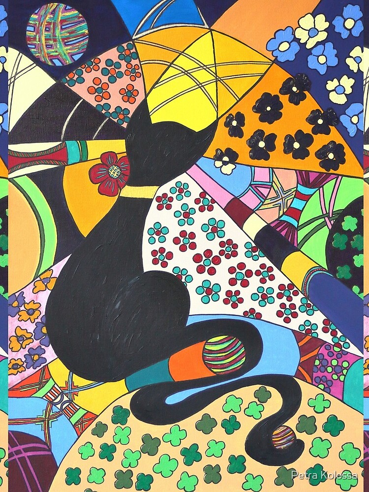 Lady-Kätz, Katze, cat, in Popart von Petra-Kolossa