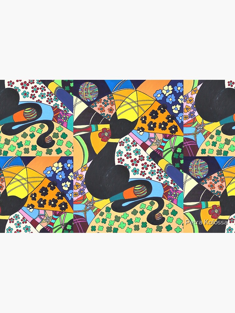 Lady-Kätz, Katze, cat, in Popart von Petra-Kolossa