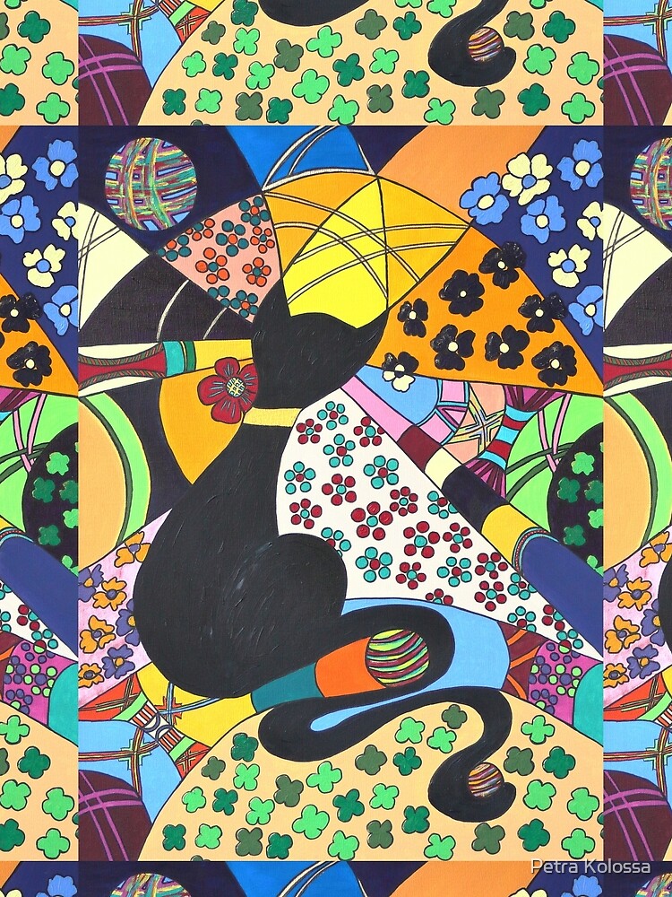 Lady-Kätz, Katze, cat, in Popart von Petra-Kolossa