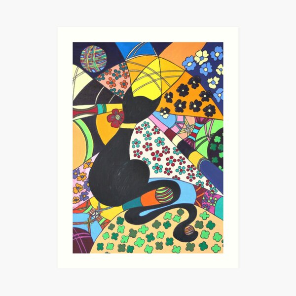 Lady-Kätz, Katze, cat, in Popart Kunstdruck