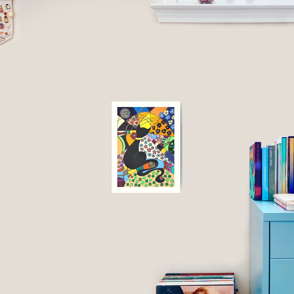 Lady-Kätz, Katze, cat, in Popart Kunstdruck