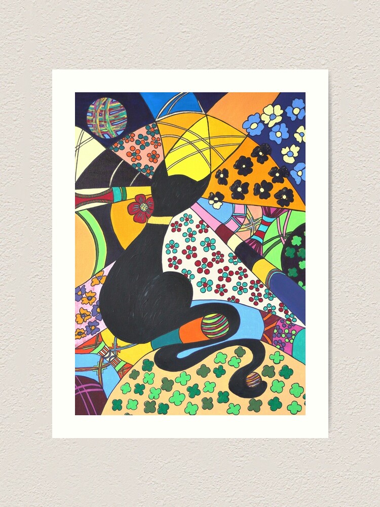 Alternative Ansicht von Lady-Kätz, Katze, cat, in Popart Kunstdruck