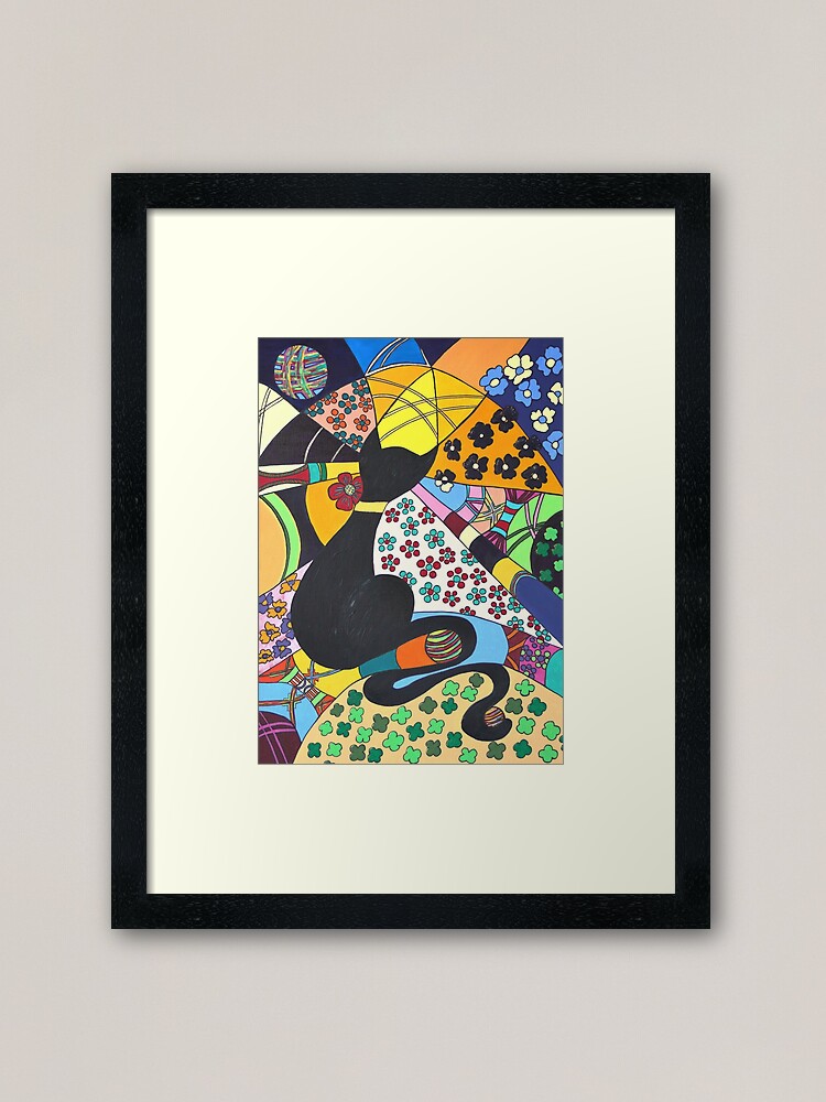 Alternative Ansicht von Lady-Kätz, Katze, cat, in Popart Gerahmter Kunstdruck
