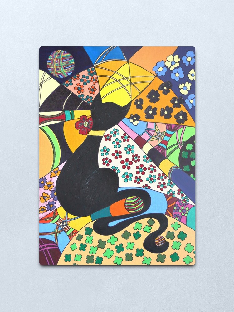 Alternative Ansicht von Lady-Kätz, Katze, cat, in Popart Metallbild