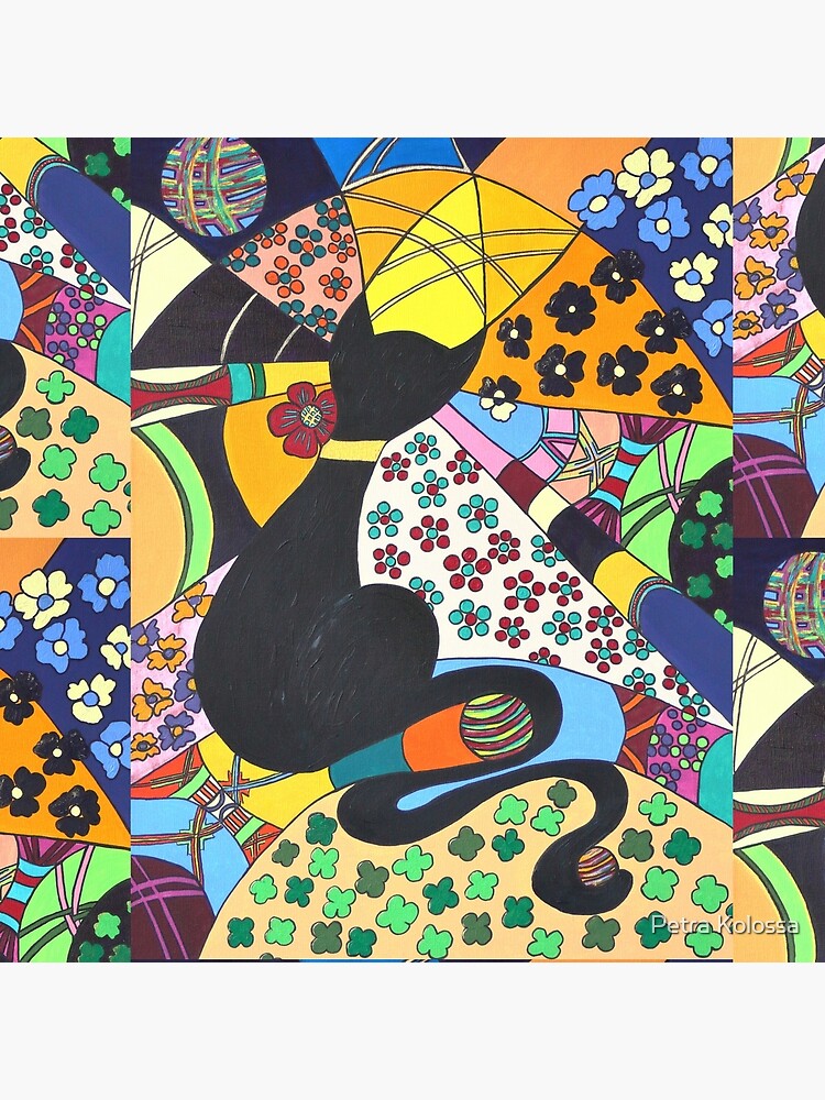 Lady-Kätz, Katze, cat, in Popart von Petra-Kolossa