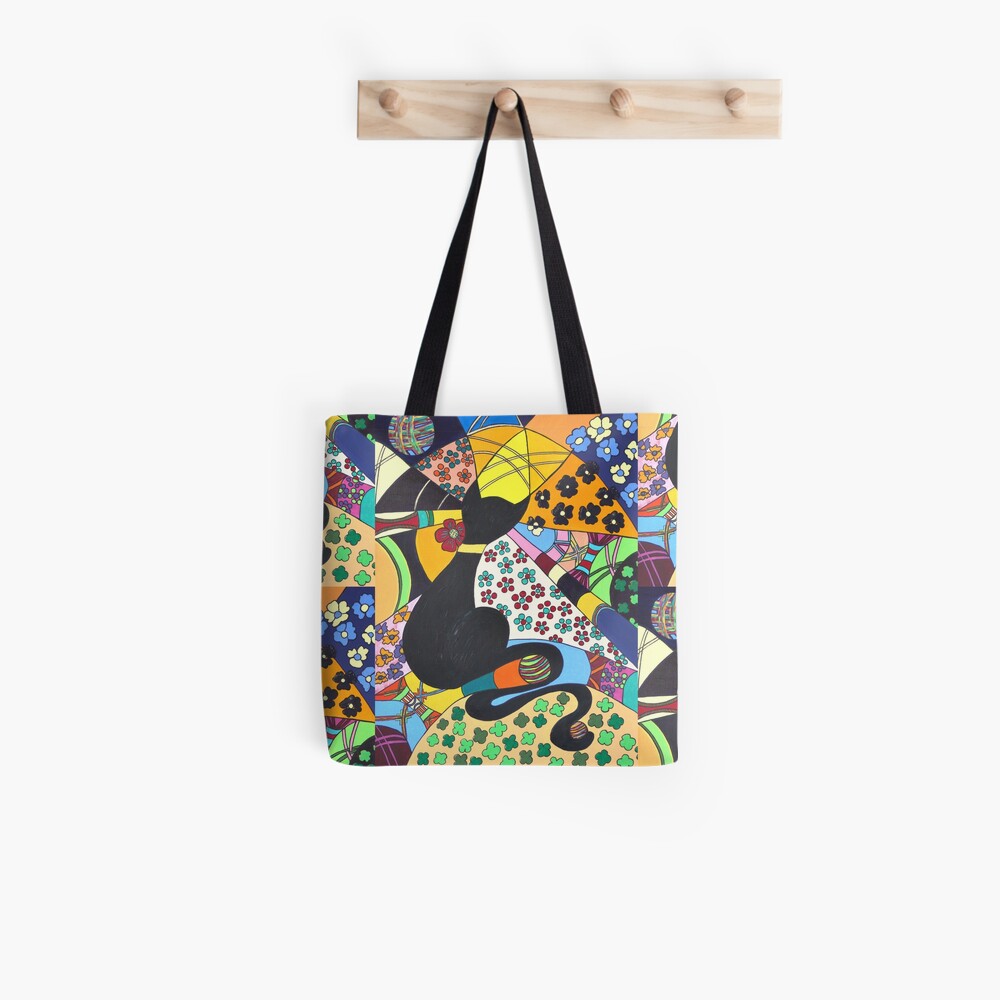Lady-Kätz, Katze, cat, in Popart Stofftasche