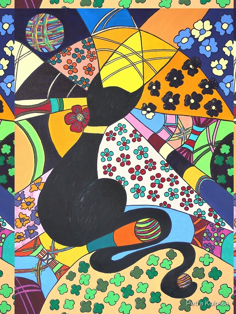 Lady-Kätz, Katze, cat, in Popart von Petra-Kolossa