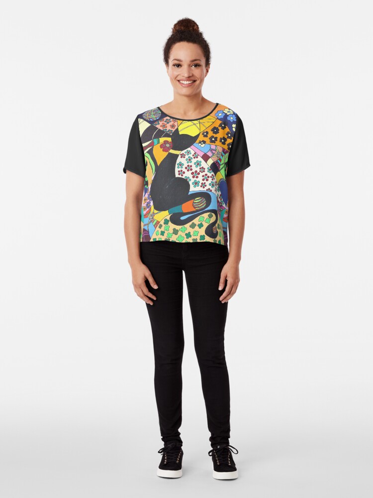 Alternative Ansicht von Lady-Kätz, Katze, cat, in Popart Chiffon Top