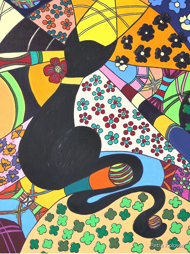 Lady-Kätz, Katze, cat, in Popart von Petra-Kolossa