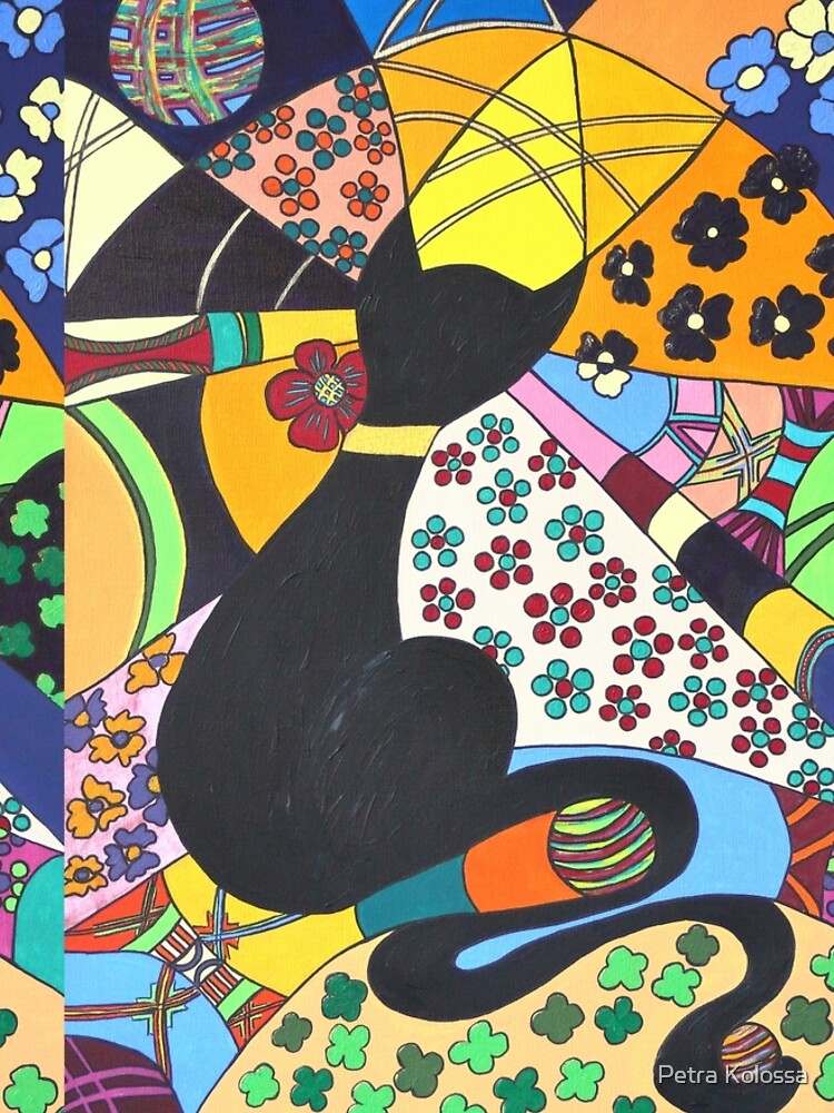 Lady-Kätz, Katze, cat, in Popart von Petra-Kolossa