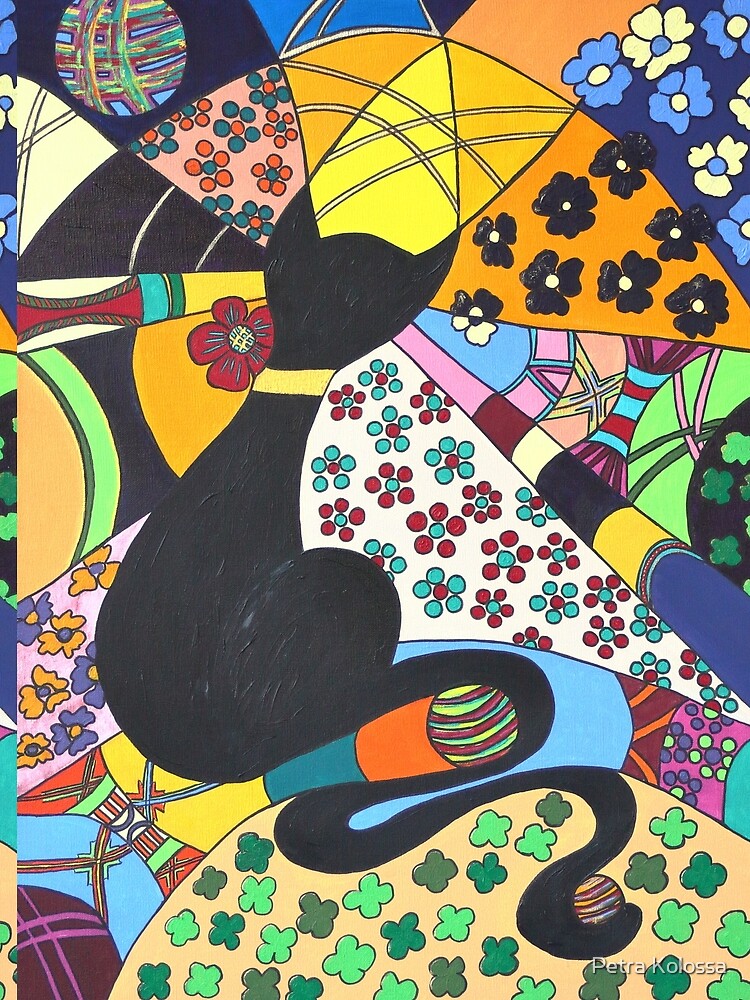 Lady-Kätz, Katze, cat, in Popart von Petra-Kolossa