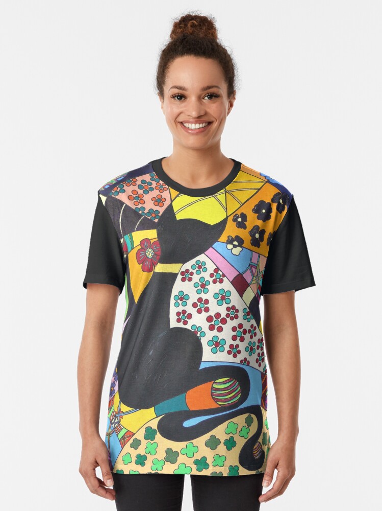 Alternative Ansicht von Lady-Kätz, Katze, cat, in Popart Grafik T-Shirt