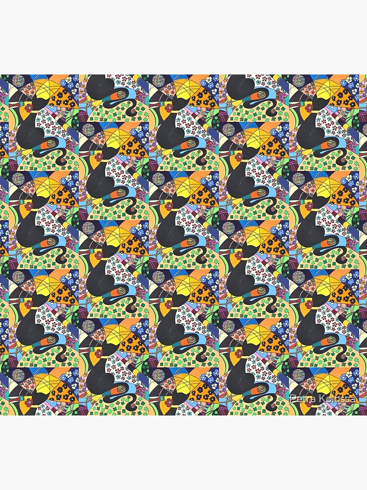 Lady-Kätz, Katze, cat, in Popart von Petra-Kolossa