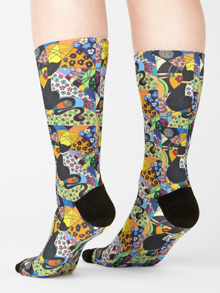 Alternative Ansicht von Lady-Kätz, Katze, cat, in Popart Socken