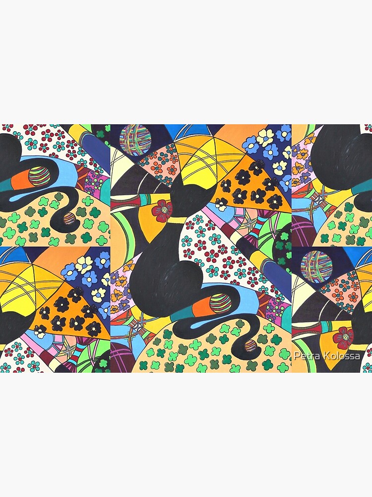 Lady-Kätz, Katze, cat, in Popart von Petra-Kolossa