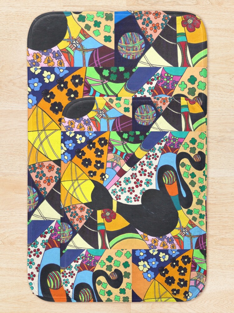 Alternative Ansicht von Lady-Kätz, Katze, cat, in Popart Badematte