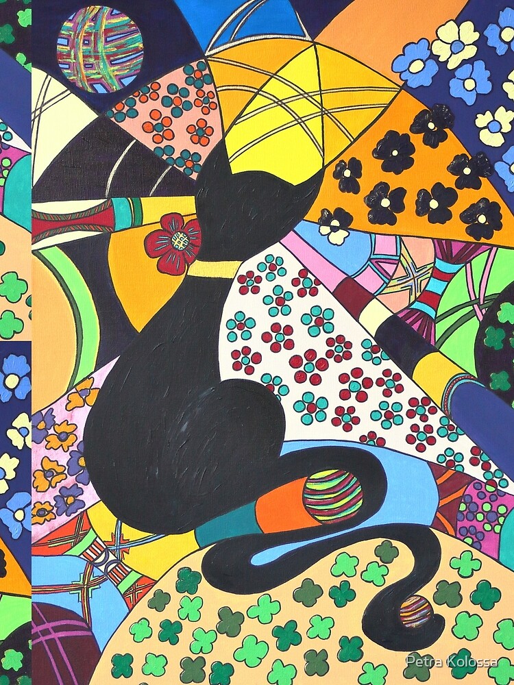 Lady-Kätz, Katze, cat, in Popart von Petra-Kolossa