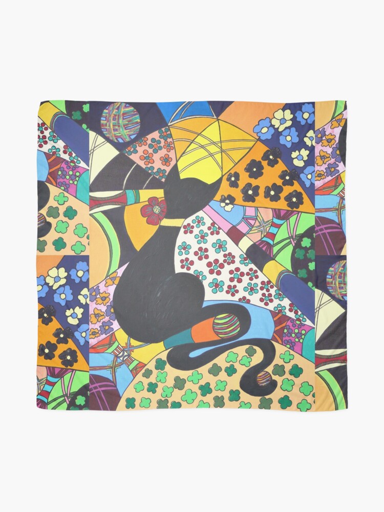 Alternative Ansicht von Lady-Kätz, Katze, cat, in Popart Tuch