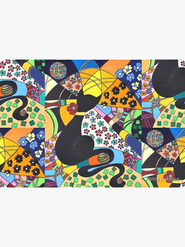 Lady-Kätz, Katze, cat, in Popart von Petra-Kolossa