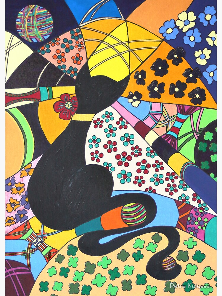 Lady-Kätz, Katze, cat, in Popart von Petra-Kolossa