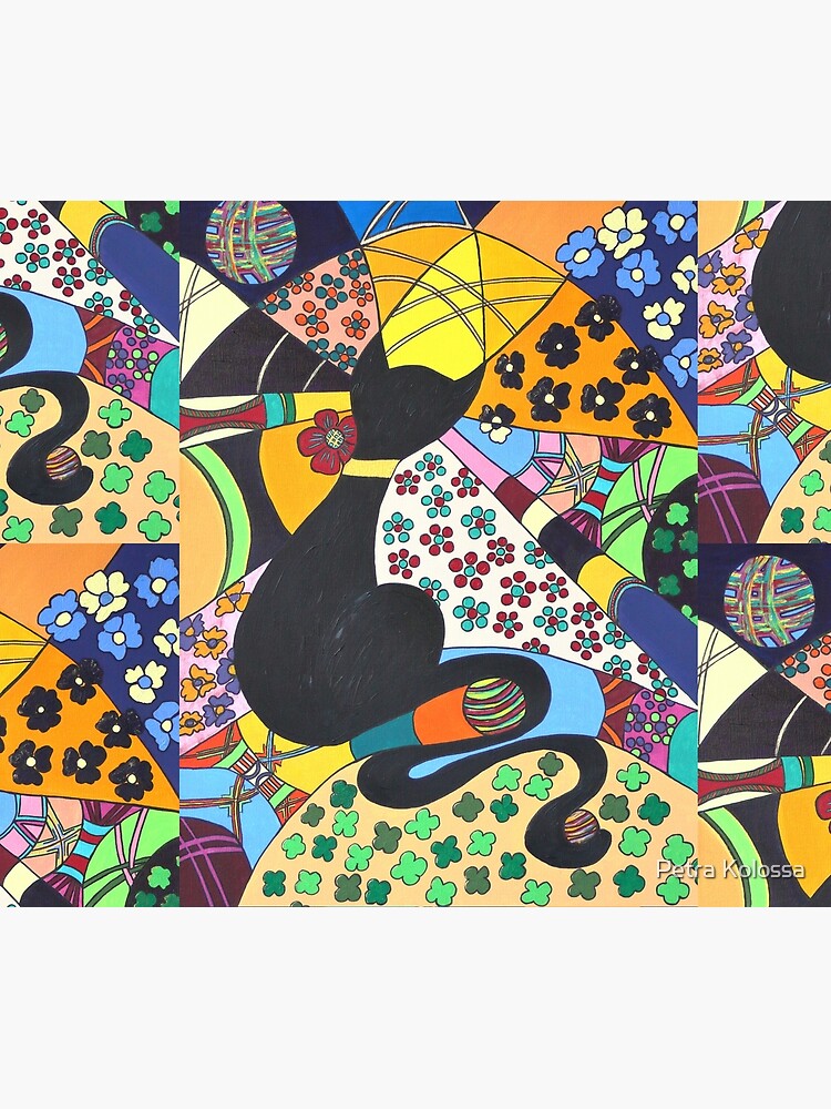 Lady-Kätz, Katze, cat, in Popart von Petra-Kolossa